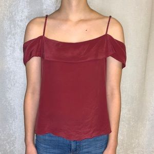 Free People Burgundy Tank Top Extra Small